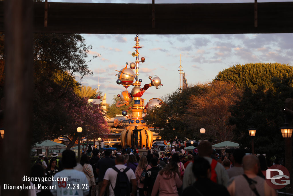 Tomorrowland as the sun was setting