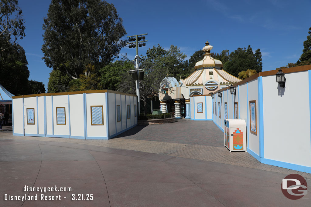 The gift shop was open and accessible between the walls.