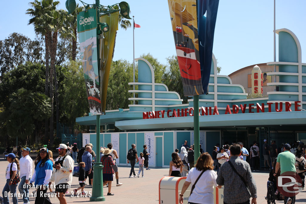 The same section at DCA is walled off as last visit.