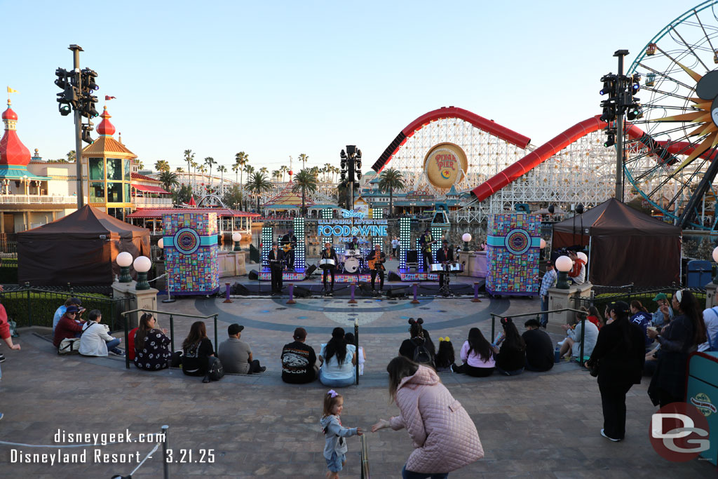 The way the stage is set up there is not a lot of space to sit and enjoy the performance.