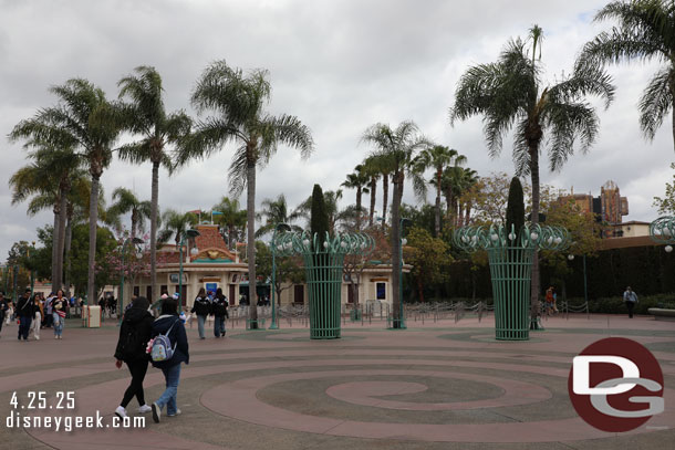 The two ticket booths that will be removed. 