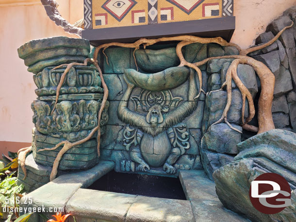 The fountain had no water yet