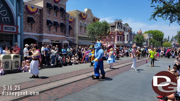An assortment of characters behind the second float.