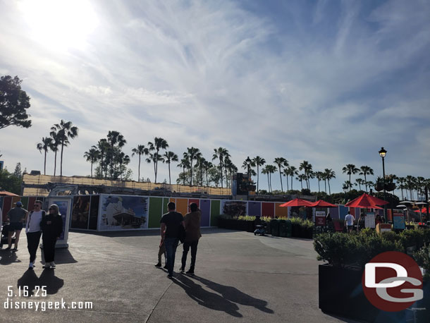 Tortilla Jo's is almost completely gone. Just some of the west wall along Disneyland Drive remains.