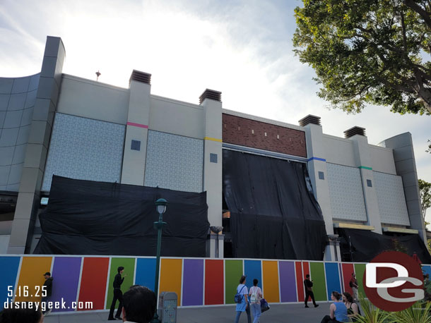 The former ESPN building renovation continues.  The moving heads are covered again.  The building still has not been closed in again.