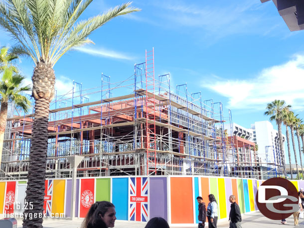The framing for the walls is being installed on the new Earl of Sandwich.