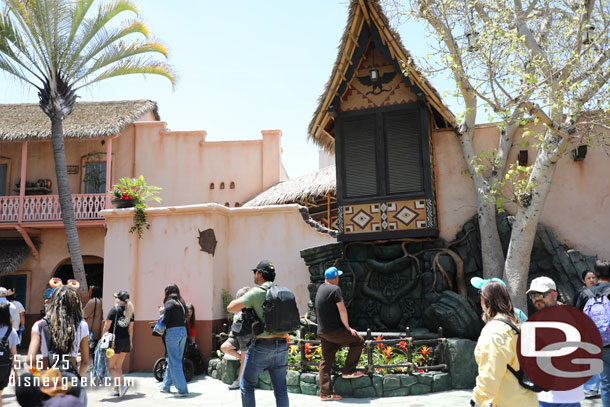 Renovation walls have been removed and a new fountain and wall have emerged near the restrooms.