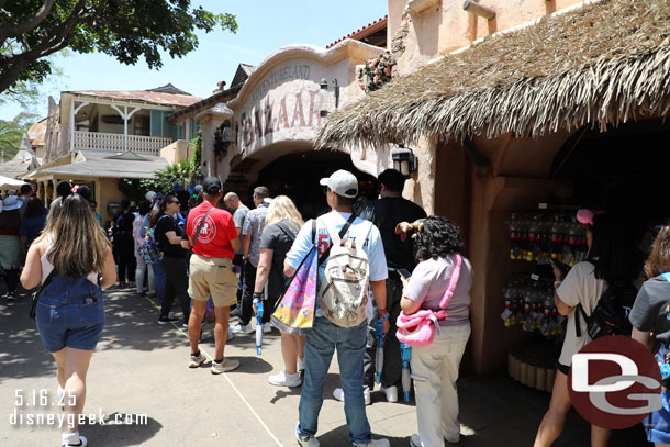 Merchandise queues stretched out of stores at times.