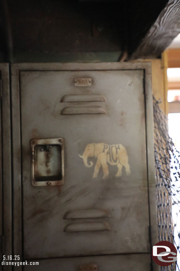 In the former Fastpass distribution area there are a set of lockers