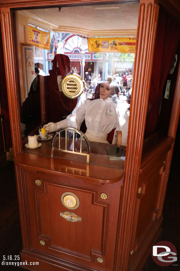 Tilly at the Main Street Cinema has another tap point for a souvenir printout.