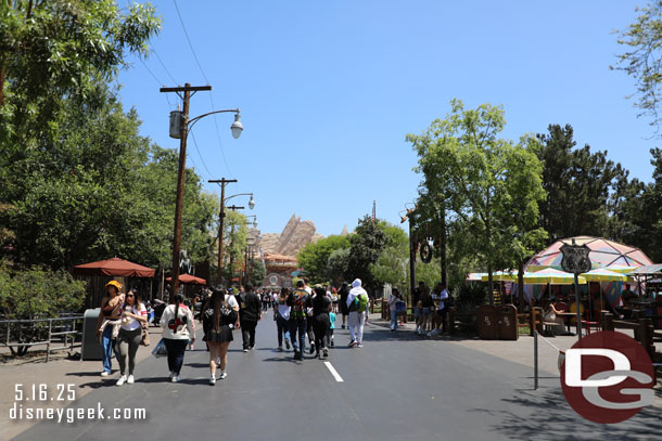 Route 66 in Cars Land this afternoon