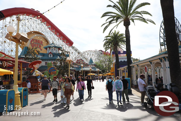 I opted to hike out to Toy Story because it had a posted 20 minute wait.