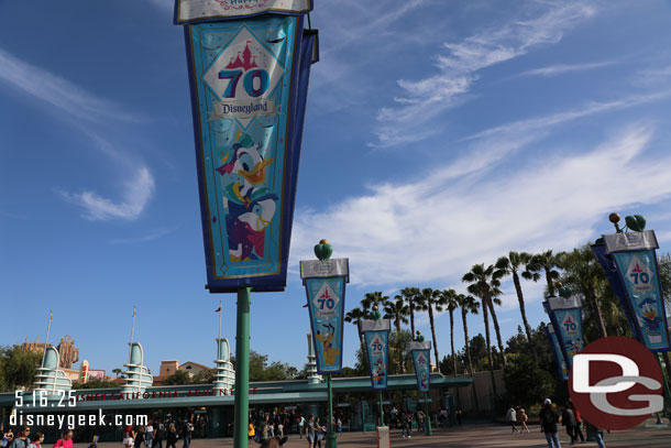 A closer look at the banners in the Esplanade for the 70th Anniversary