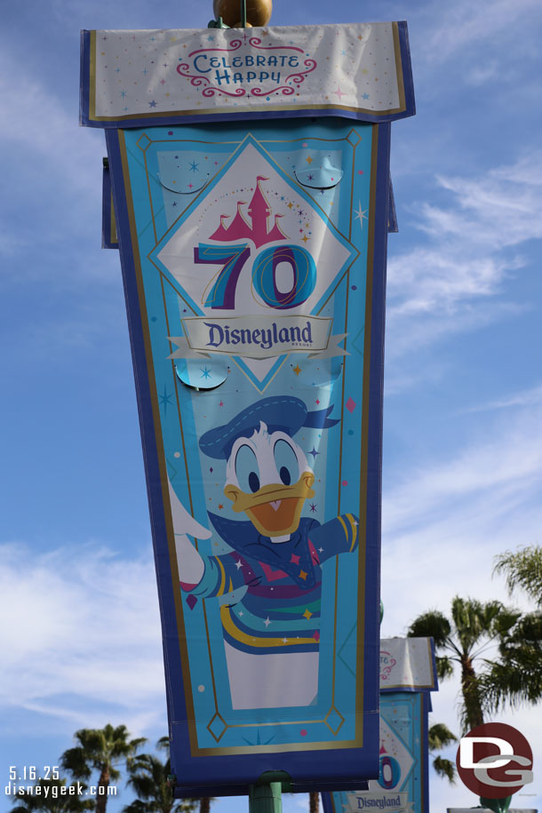 Donald Duck Disneyland 70 Banner in Esplanade