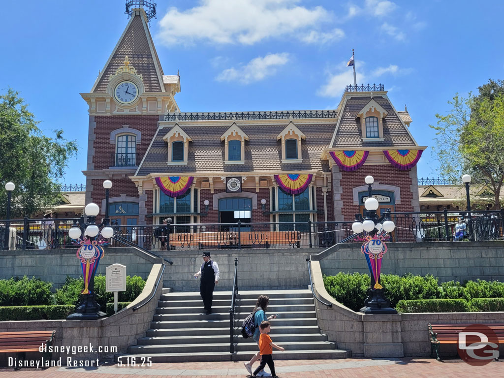 Main Street USA is decked out for the 70th.
