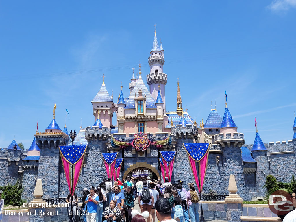 Sleeping Beauty Castle with its 70th decorations 