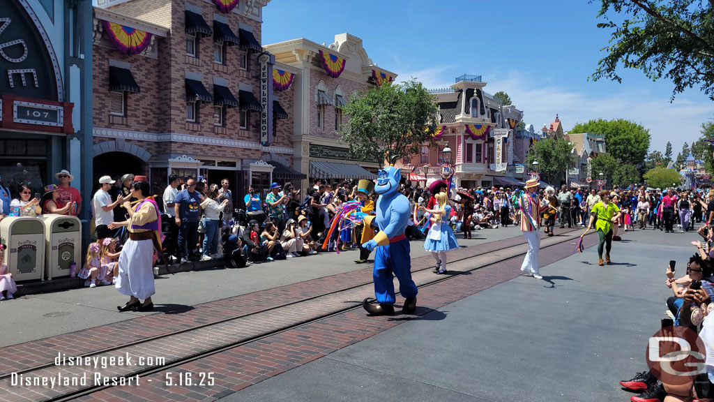 An assortment of characters behind the second float.
