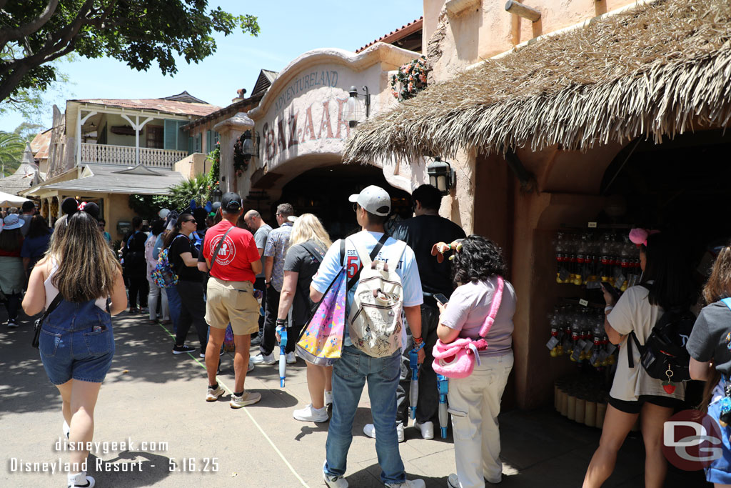 Merchandise queues stretched out of stores at times.