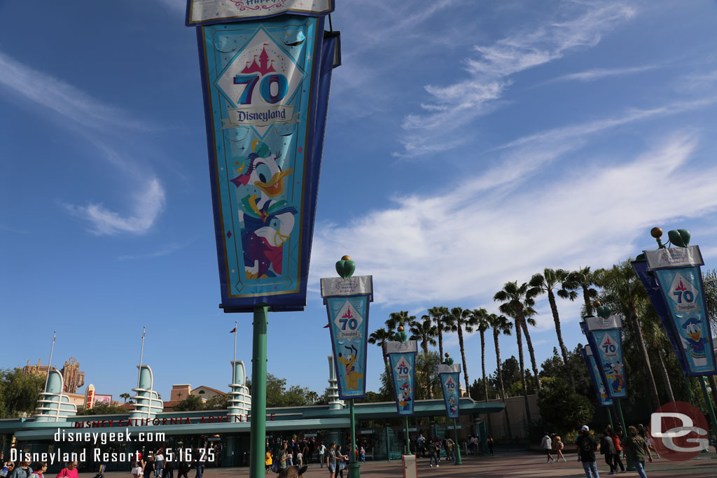 A closer look at the banners in the Esplanade for the 70th Anniversary