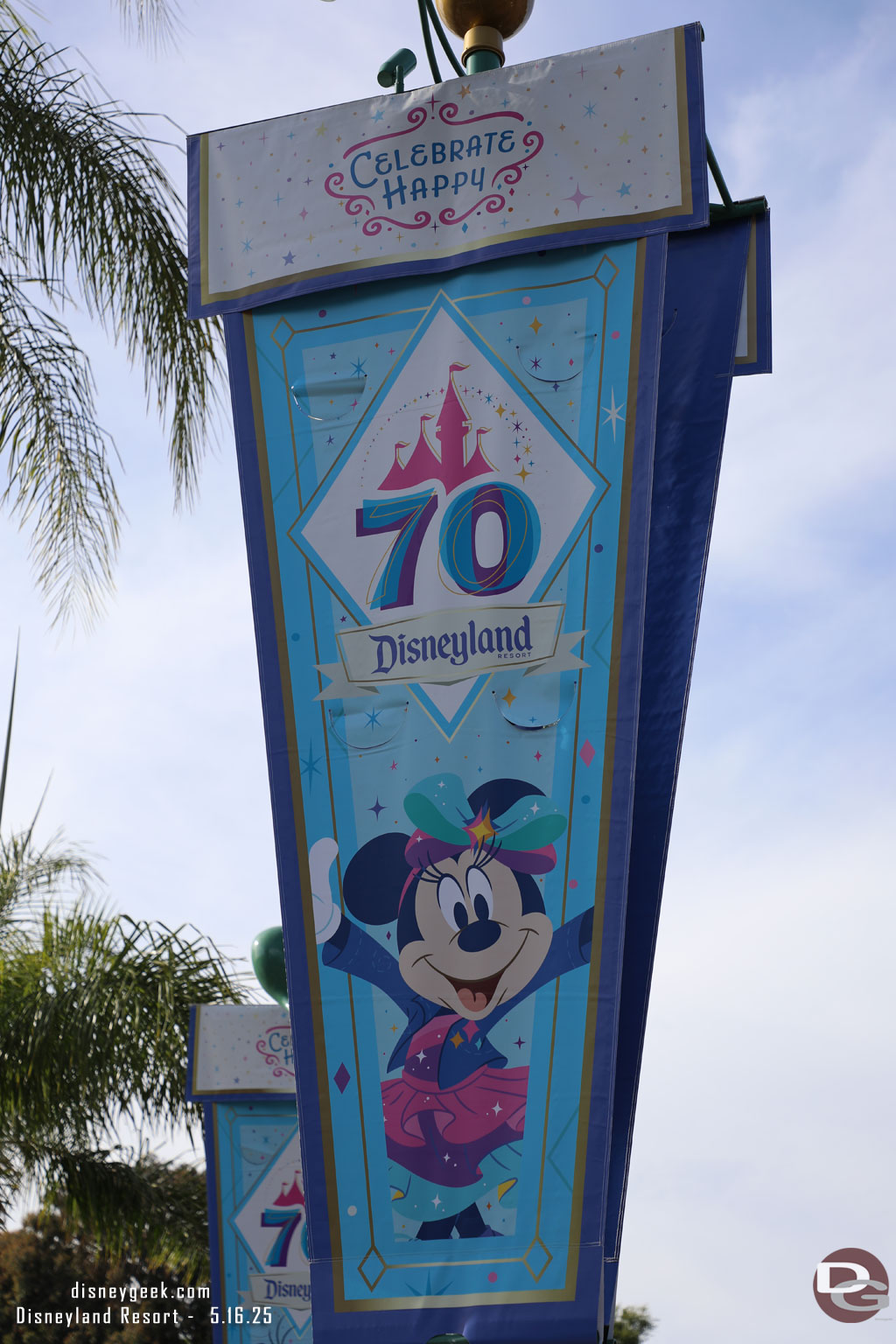 Minnie Mouse Disneyland 70 Banner in Esplanade