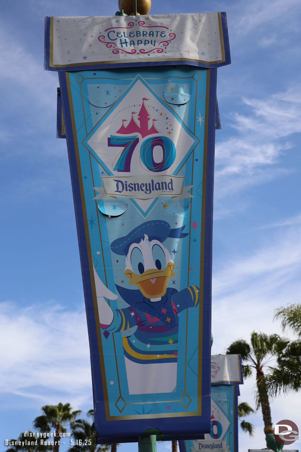 Donald Duck Disneyland 70 Banner in Esplanade