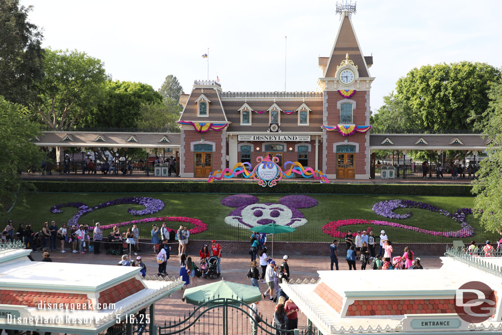 The entrance of Disneyland from the Monorail