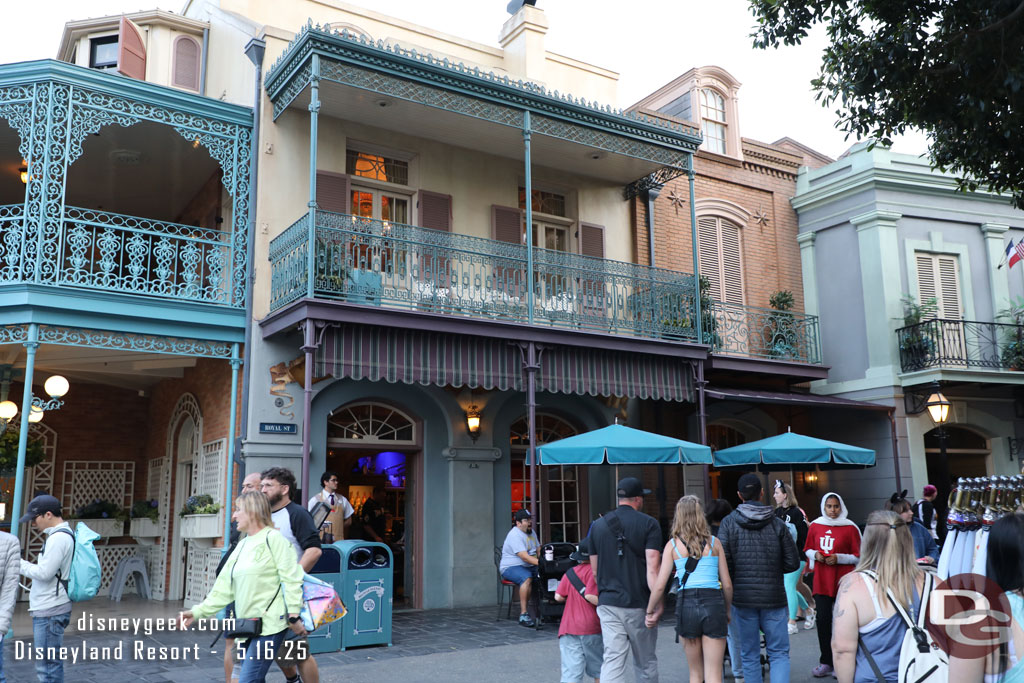 Port Royal Curios and Curiosities has closed and has been converted to a seating area for the Royal Street Veranda since my last visit.