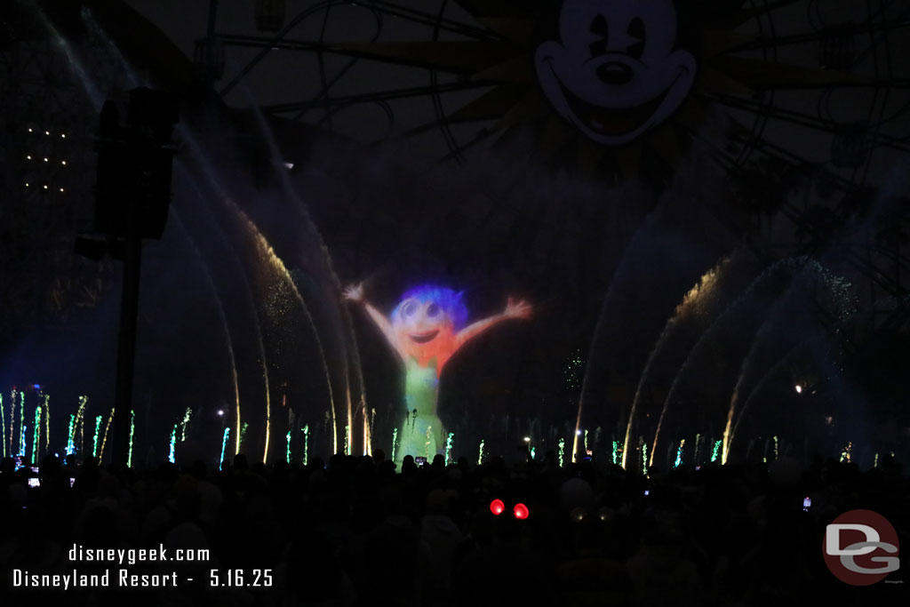 Joy and the Inside Out gang take over the show after the opening.