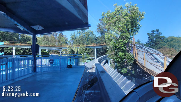 Pulling into Tomorrowland station