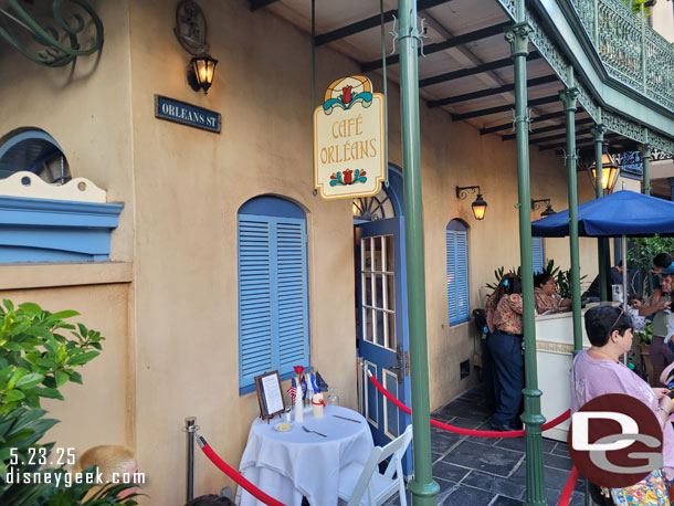 Cafe Orleans has a fallen soldier table too