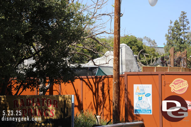 A look at the backstage area that is being cleared