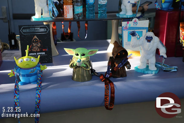 An assortment of sippers in Tomorrowland