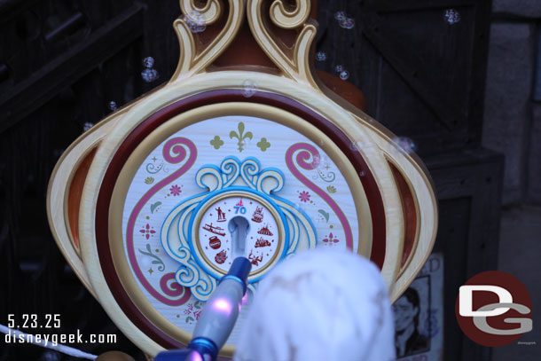 Fantasy Faire Disneyland 70th Key activation triggers lights, bubbles and audio.