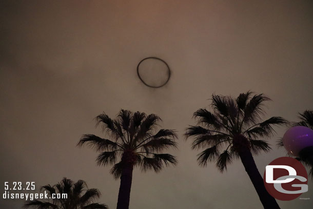 Smoke ring from the fire effect floating away