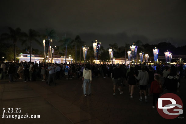 9:30pm - The line to enter Disney California Adventure