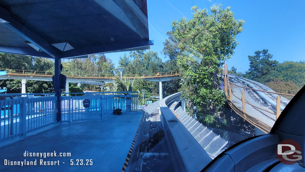 Pulling into Tomorrowland station