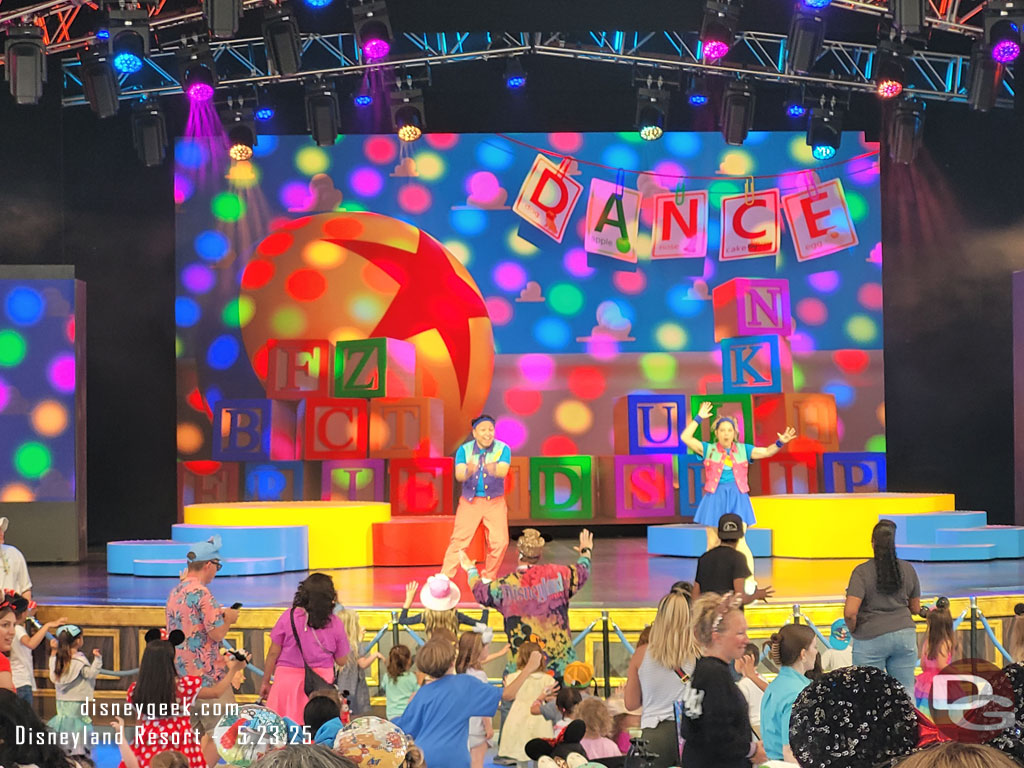 Some pictures from the 4:30pm performance of the Pixar Pals Playtime Party.