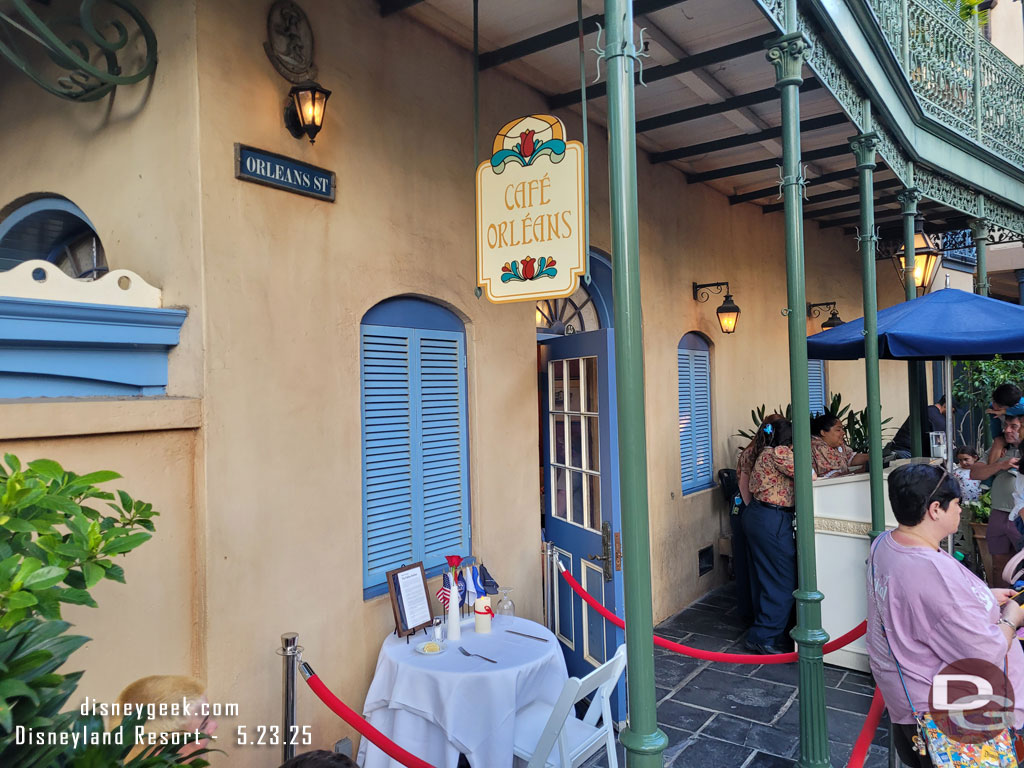 Cafe Orleans has a fallen soldier table too