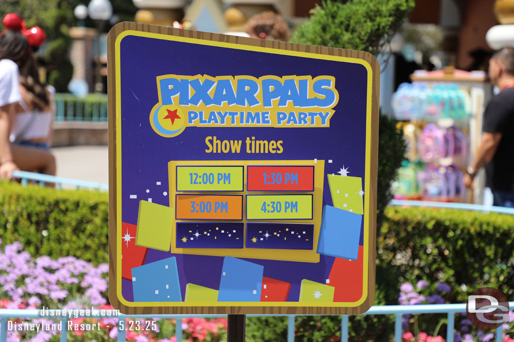 This year they advertise the show times in a number of spots