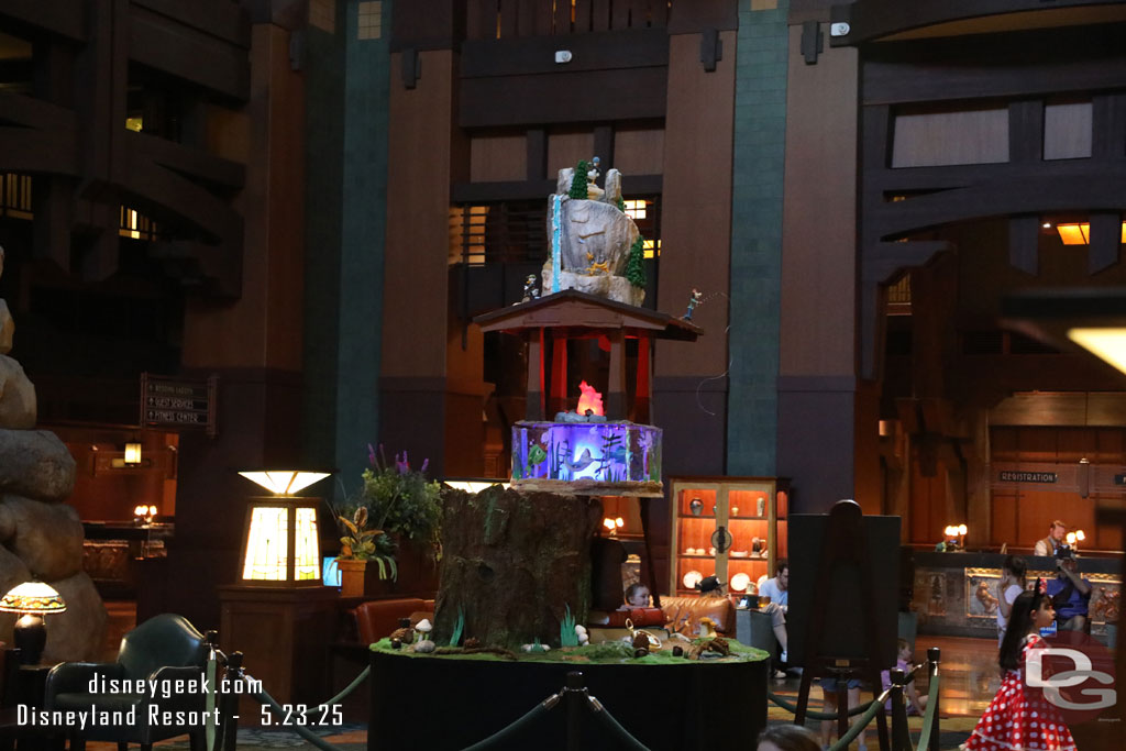 The Grand Californian Hotel lobby features a culinary display entitled Donald