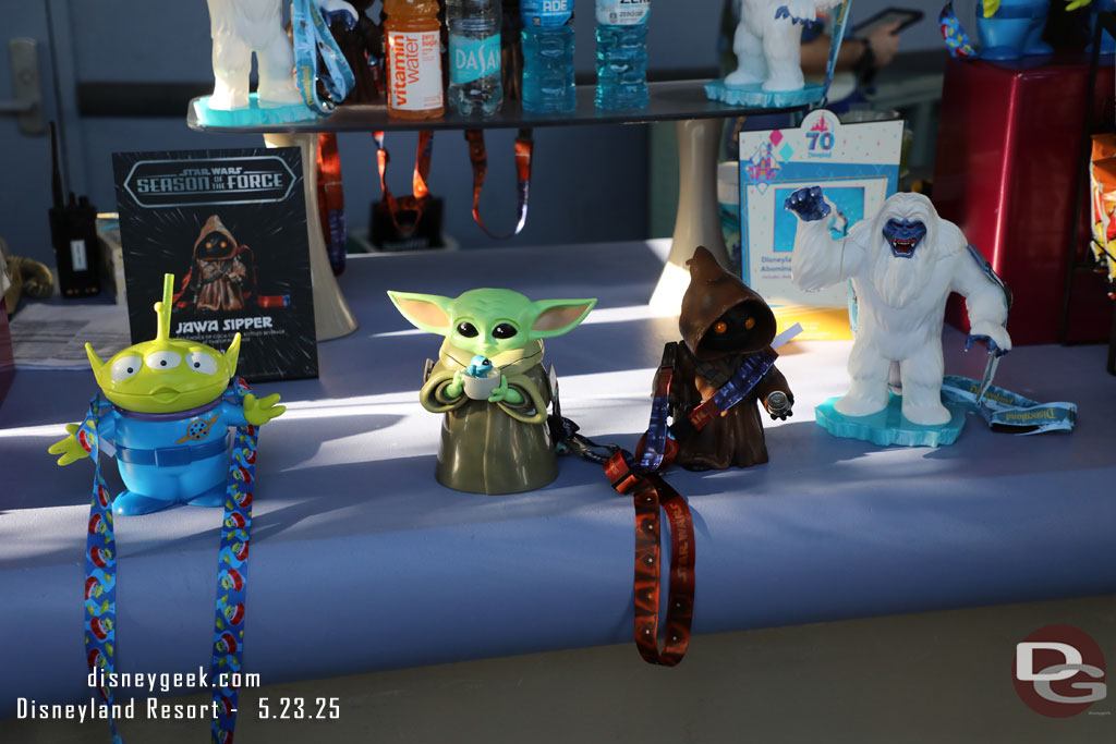 An assortment of sippers in Tomorrowland