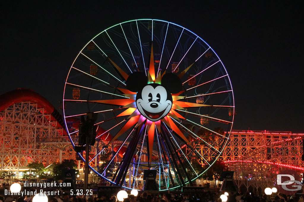 8:48pm - Found a spot for World of Color Happiness!