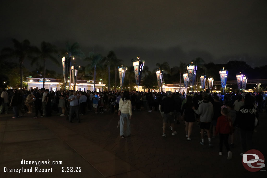 9:30pm - The line to enter Disney California Adventure