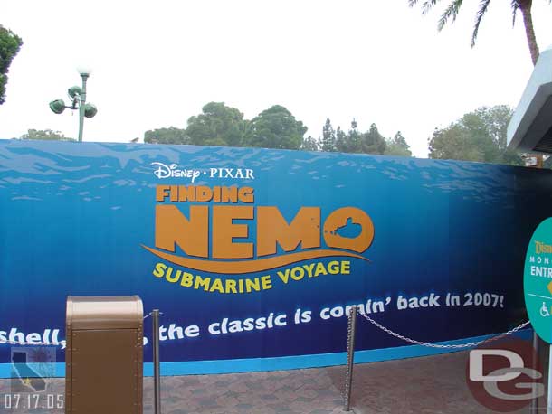 Finding Nemo Submarine Adventure was announced on Friday and will open in 2007