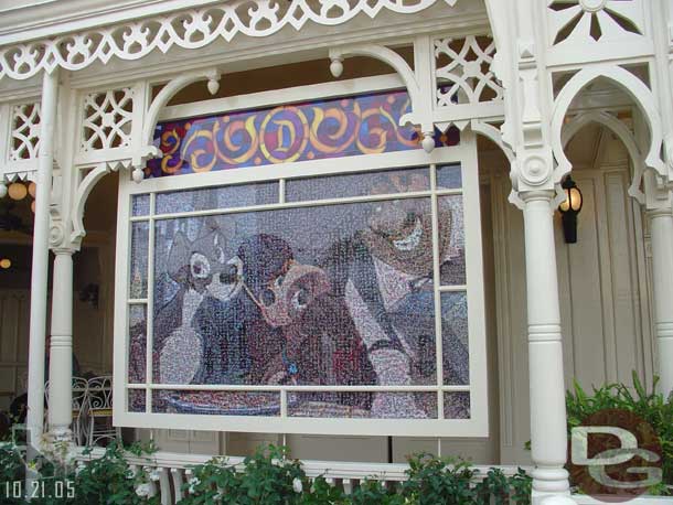 #3 - As you continue down Main Street the next one you come to is Lady and the Tramp down near the hub