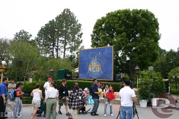 One of the two jumbotron screens