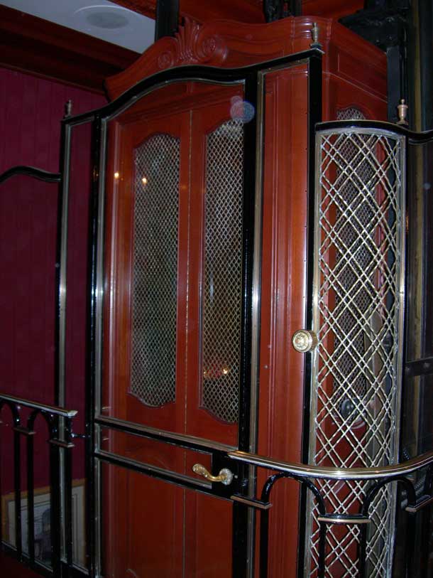 The elevator from the entrance lobby