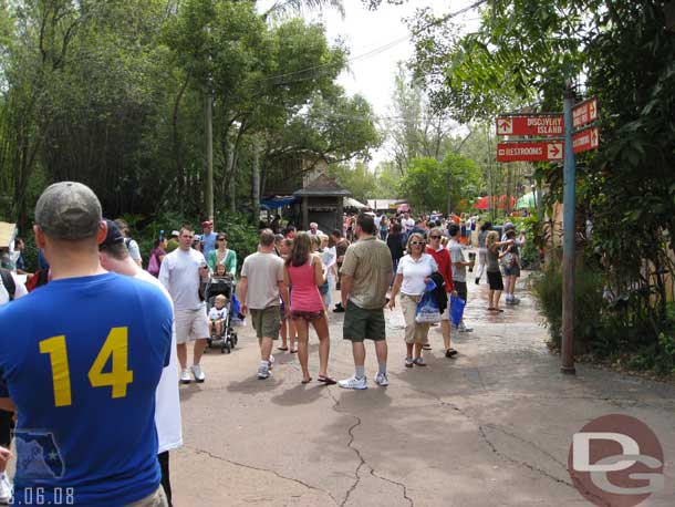 There were quite a few people roaming the park