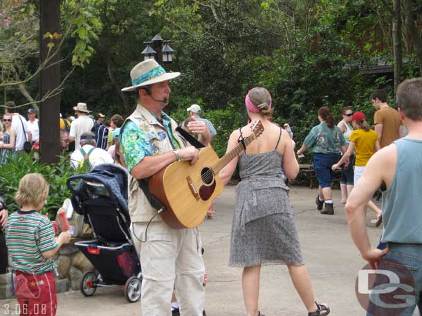 Another performer out near the Lion King