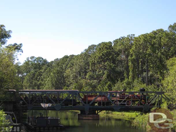 A great shot of the train from the Liberty Belle